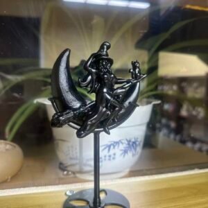 Natural obsidian carved Moon Witch, exquisitely crafted, popular new style