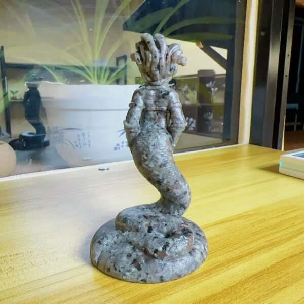 The Medusa carved from natural flame stone is exquisitely crafted and a new style is in vogue