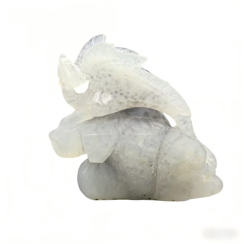 Agate Amethyst Cave Carving of a Western Dragon 0.99kg