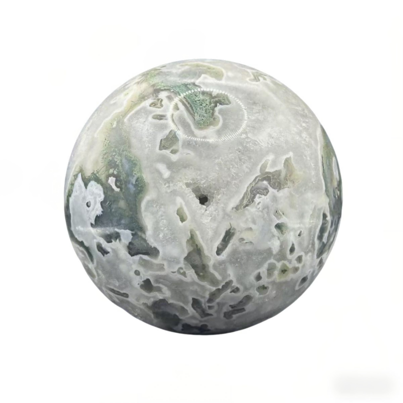 Moss Agate Sphere | Crystal for Grounding & New Beginnings