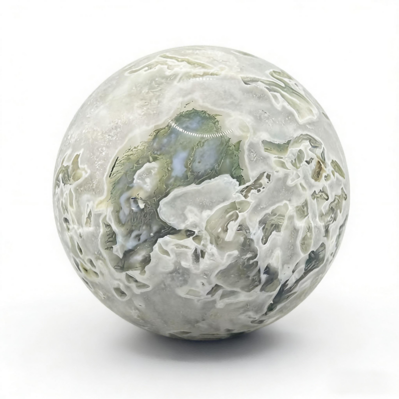 Moss Agate Sphere | Crystal for Grounding & New Beginnings