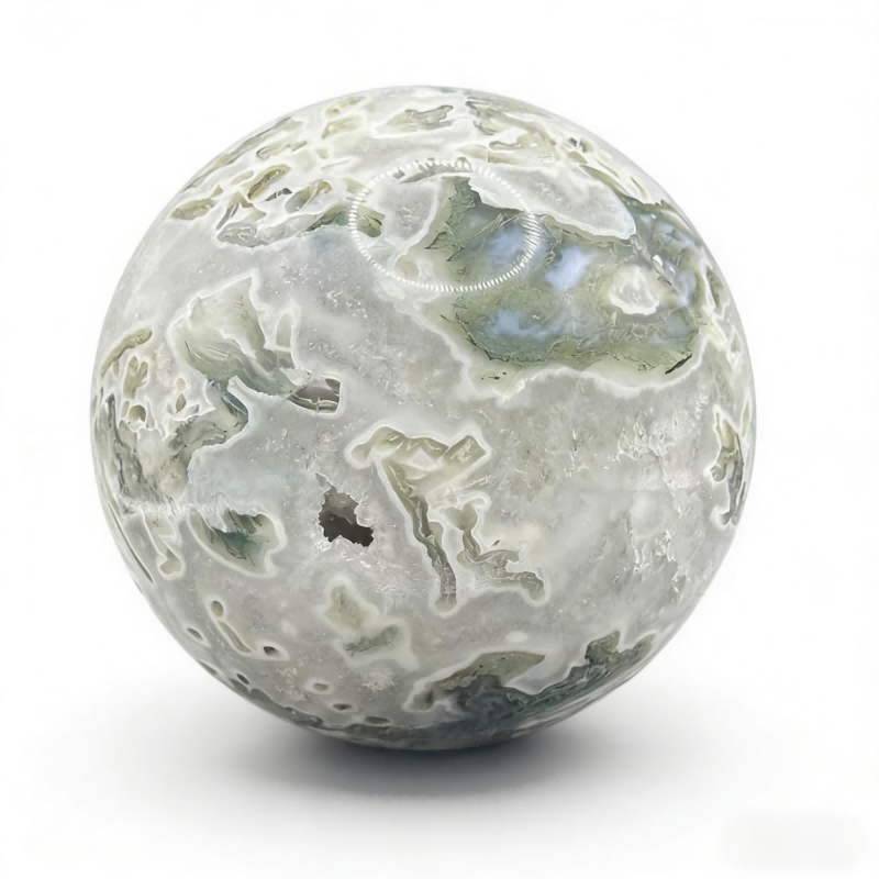 Moss Agate Sphere | Crystal for Grounding & New Beginnings