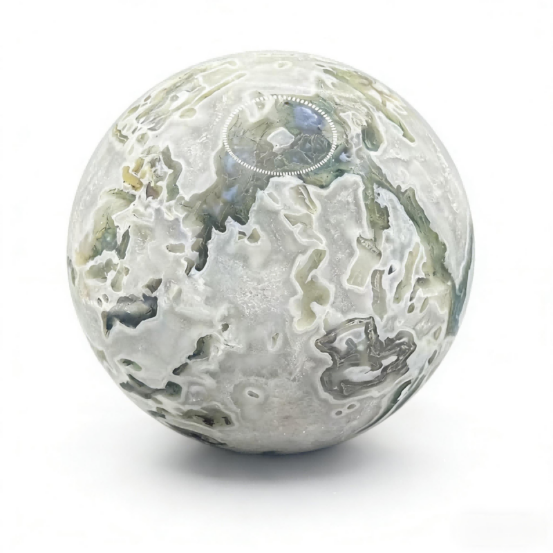 Moss Agate Sphere | Crystal for Grounding & New Beginnings