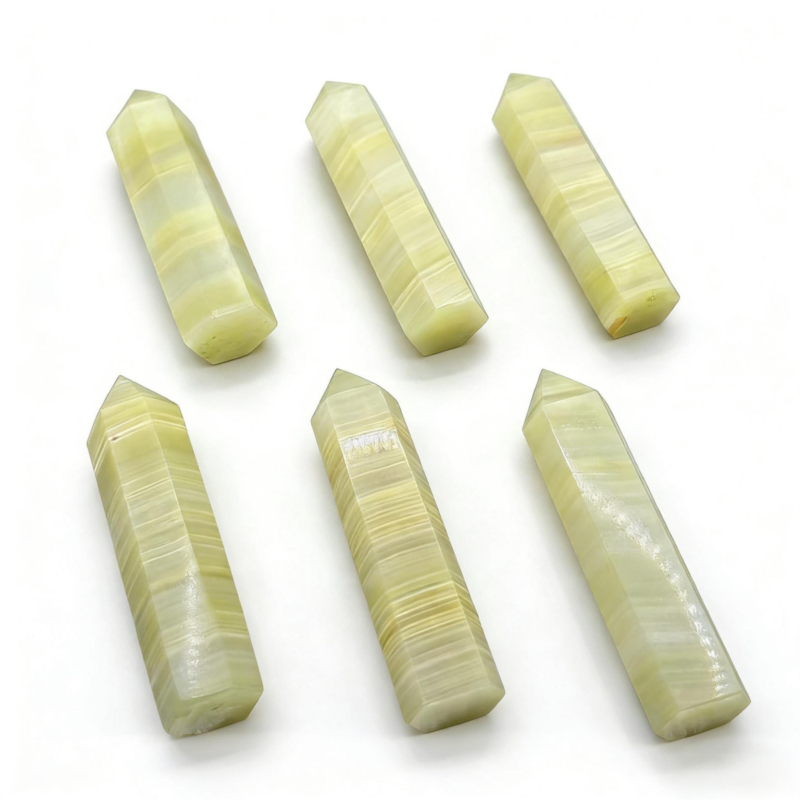 African Jade Tower | Crystal Point for Prosperity, Emotional Healing & Grounded Growth