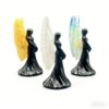 High Quality Black Obsidian Angel Hand Carved Fairy Feng Shui Style Polished Technique Figurine