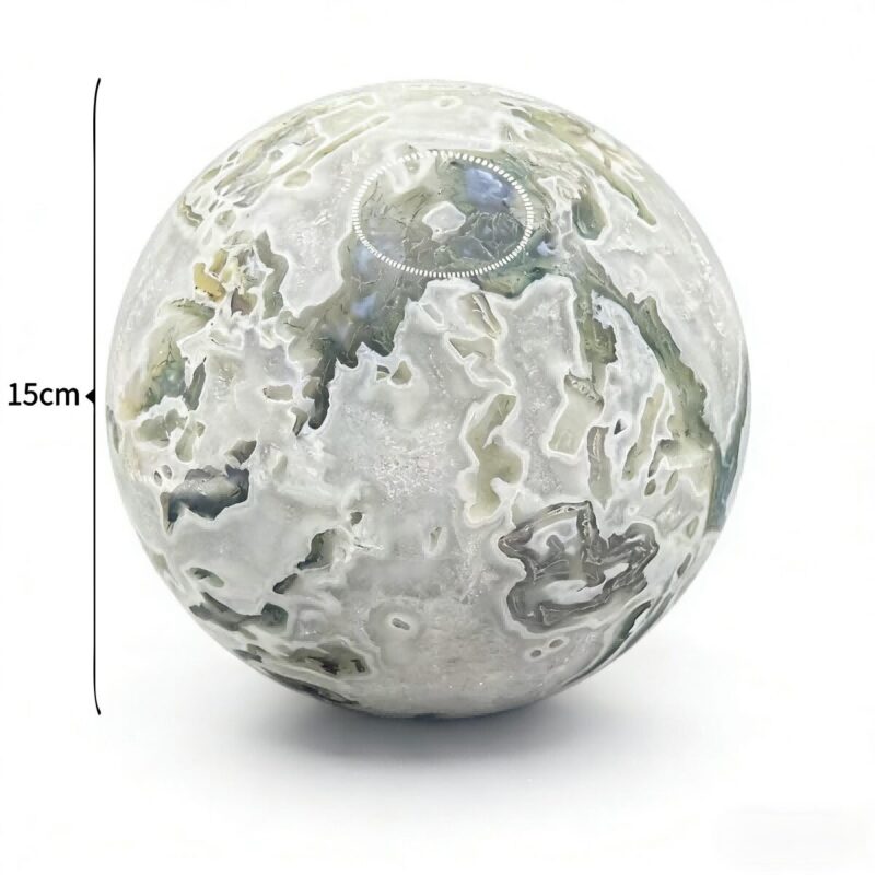 Moss Agate Sphere | Crystal for Grounding & New Beginnings